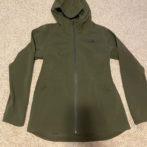 North Face GORE-TEX softshell olive color rain jacket M